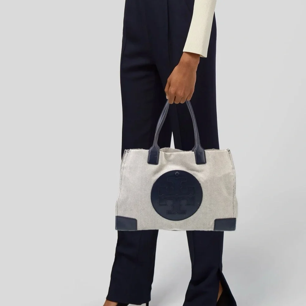 Tory Burch Black and Tan Tote Bag